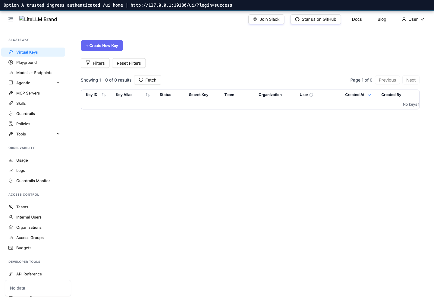 Option A authenticated login view